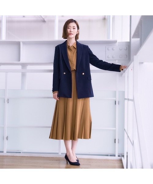 AOYAMA(アオヤマ)の「ちょうどいいかっちり見えシャツアップ企画!レギュラーカラーブラウス(シャツ/ブラウス・レディース・キャメル・M)」の13枚目の写真