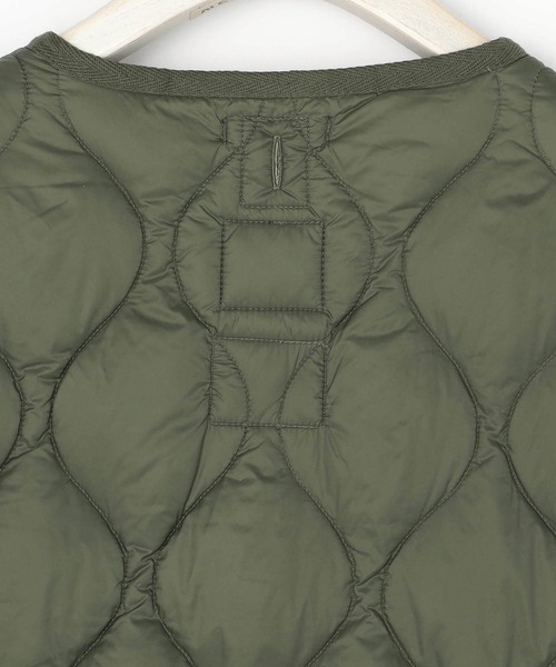 Grand PARK（グランドパーク）の「【TAION】ミリタリークルーネックダウンベスト（ダウンベスト・レディース・オリーブ/ダークグレー/ベージュ/オフホワイト・FREE）」の11枚目の写真