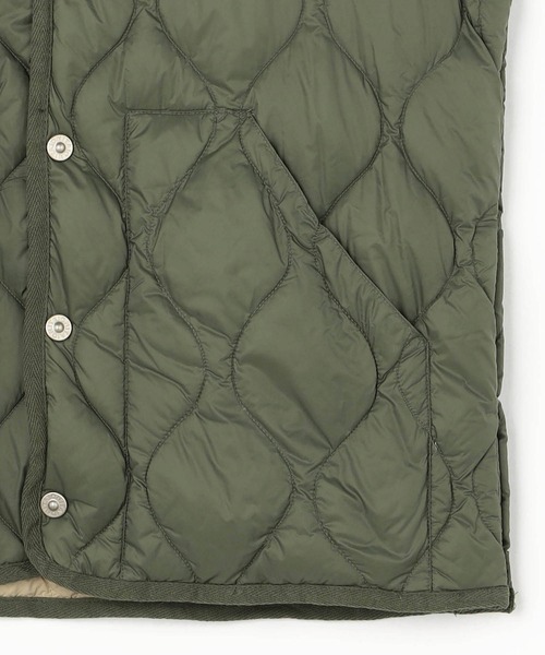 Grand PARK（グランドパーク）の「【TAION】ミリタリークルーネックダウンベスト（ダウンベスト・レディース・オリーブ/ダークグレー/ベージュ/オフホワイト・FREE）」の14枚目の写真