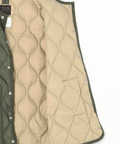 Grand PARK（グランドパーク）の「【TAION】ミリタリークルーネックダウンベスト（ダウンベスト・レディース・オリーブ/ダークグレー/ベージュ/オフホワイト・FREE）」の17枚目の写真
