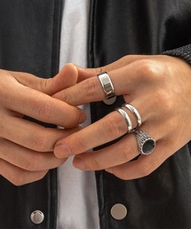 WARAIJOGO（ワライジョウゴ）の「【WARAIJOGO】EK435/シルバーモチーフリングセット/メンズ(NEZ)（リング）」