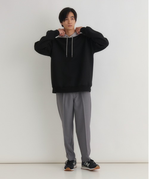 BACK NUMBER（バックナンバー）の「【BACK NUMBER】ダンボールフードキリカエパーカー（フード切り替えデザイン レギュラーフィット 洗練カジュアル）（パーカー・メンズ・グリーン/ブラック/ダークグレー・L/M/XL）」の22枚目の写真