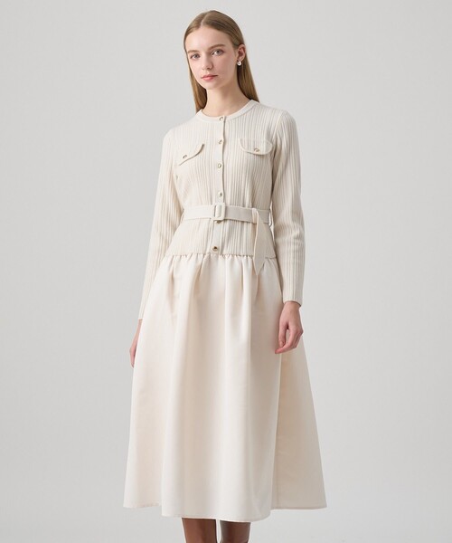 グログランコンビベルト付き ワンピース（ワンピース）｜ANAYI（アナイ