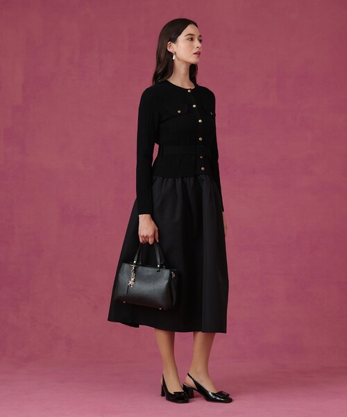 グログランコンビベルト付き ワンピース（ワンピース）｜ANAYI（アナイ