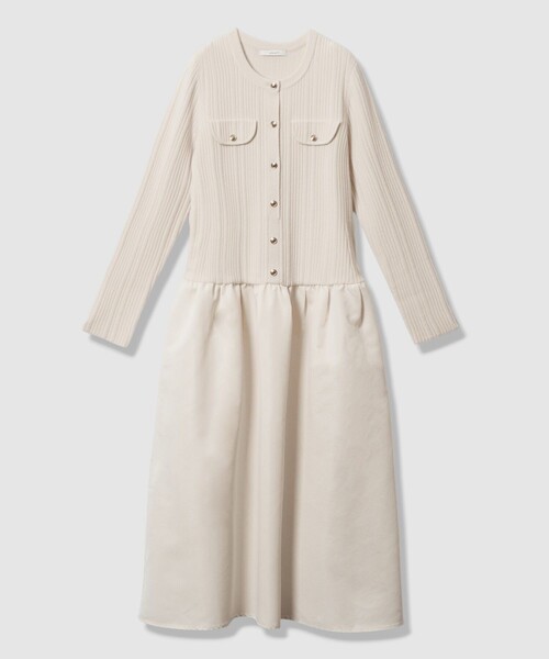 グログランコンビベルト付き ワンピース（ワンピース）｜ANAYI（アナイ