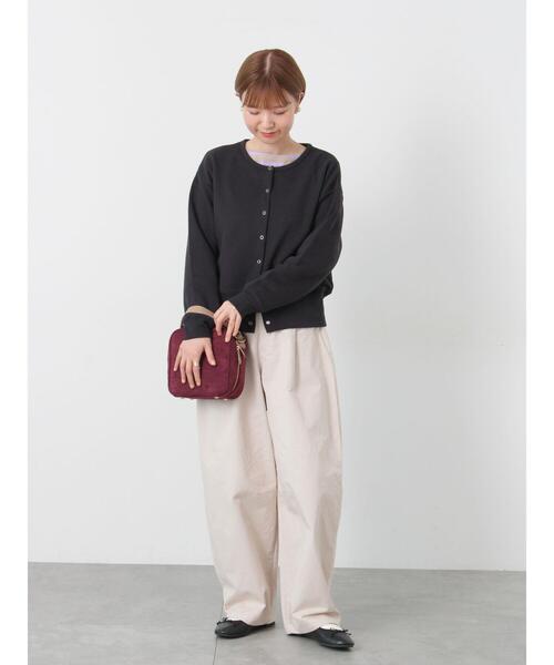 Lugnoncure（ルノンキュール）の「リングドット裏毛カーディガン（その他トップス・レディース・レッド/キナリ/チャコールグレー・F）」の8枚目の写真