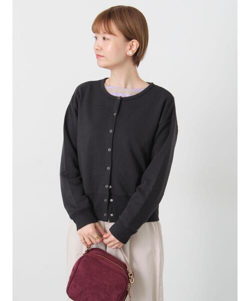 Lugnoncure（ルノンキュール）の「リングドット裏毛カーディガン（その他トップス・レディース・レッド/キナリ/チャコールグレー・F）」の9枚目の写真