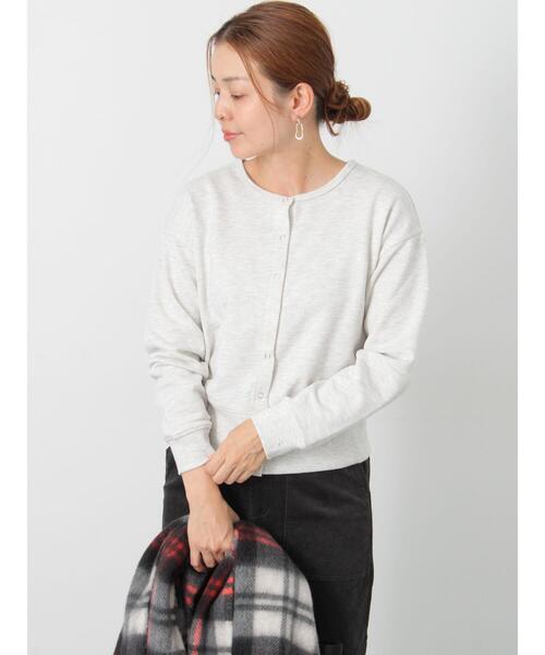 Lugnoncure（ルノンキュール）の「リングドット裏毛カーディガン（その他トップス・レディース・レッド/キナリ/チャコールグレー・F）」の12枚目の写真