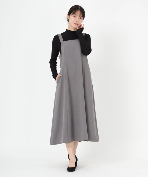 STRAWBERRY-FIELDS（ストロベリーフィールズ）の「パウダーツイル_2WAYジャンパースカート（ジャンパースカート・レディース・ブラック/MD.Gray/ベージュ・2）」の3枚目の写真