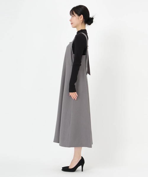 STRAWBERRY-FIELDS（ストロベリーフィールズ）の「パウダーツイル_2WAYジャンパースカート（ジャンパースカート・レディース・ブラック/MD.Gray/ベージュ・2）」の10枚目の写真