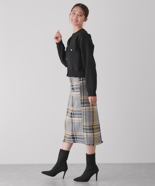 Jayro（ジャイロ）の「ポケ付きクルーカーディガン（カーディガン/ボレロ・レディース・ブラック/ワイン/チャコールグレー・M）」の9枚目の写真