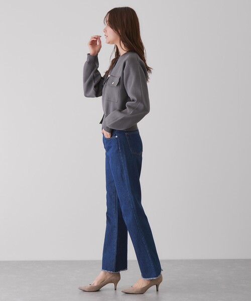 Jayro（ジャイロ）の「ポケ付きクルーカーディガン（カーディガン/ボレロ・レディース・ブラック/ワイン/チャコールグレー・M）」の16枚目の写真