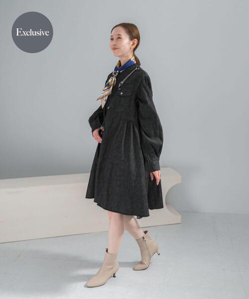 URBAN RESEARCH ROSSO WOMEN(アーバンリサーチ ロッソ)の「『別注』Wrangler×ROSSO WESTERN MINI DRESS(ワンピース・レディース・ブラック/ブルー・MEDIUM)」の2枚目の写真