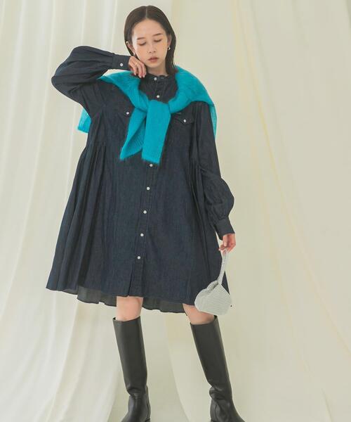 URBAN RESEARCH ROSSO WOMEN(アーバンリサーチ ロッソ)の「『別注』Wrangler×ROSSO WESTERN MINI DRESS(ワンピース・レディース・ブラック/ブルー・MEDIUM)」の15枚目の写真