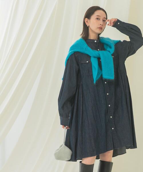 URBAN RESEARCH ROSSO WOMEN(アーバンリサーチ ロッソ)の「『別注』Wrangler×ROSSO WESTERN MINI DRESS(ワンピース・レディース・ブラック/ブルー・MEDIUM)」の16枚目の写真