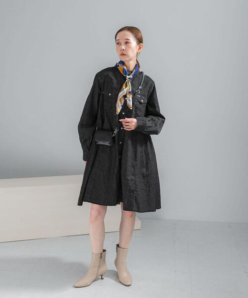 URBAN RESEARCH ROSSO WOMEN(アーバンリサーチ ロッソ)の「『別注』Wrangler×ROSSO WESTERN MINI DRESS(ワンピース・レディース・ブラック/ブルー・MEDIUM)」の4枚目の写真