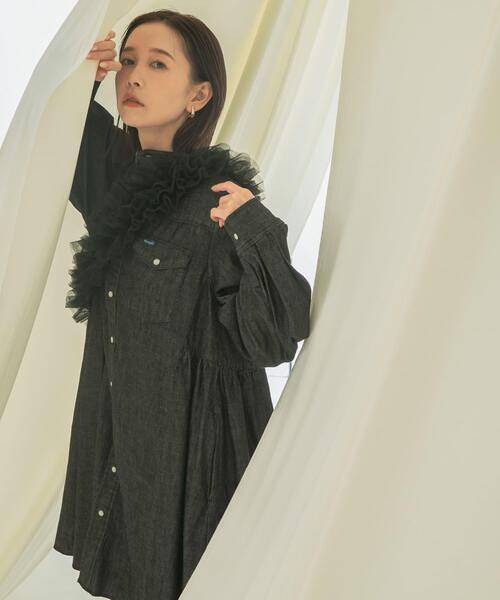 URBAN RESEARCH ROSSO WOMEN(アーバンリサーチ ロッソ)の「『別注』Wrangler×ROSSO WESTERN MINI DRESS(ワンピース・レディース・ブラック/ブルー・MEDIUM)」の6枚目の写真
