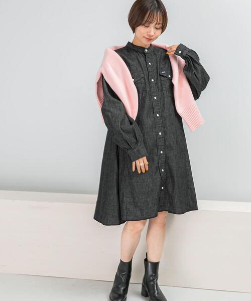 URBAN RESEARCH ROSSO WOMEN(アーバンリサーチ ロッソ)の「『別注』Wrangler×ROSSO WESTERN MINI DRESS(ワンピース・レディース・ブラック/ブルー・MEDIUM)」の8枚目の写真