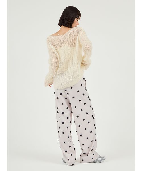 emmi（エミ）の「ルーズモヘアニットトップス（ニット/セーター・レディース・ミント/ライム/オフホワイト・F）」の16枚目の写真