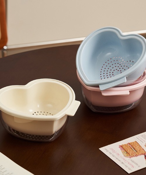 Made in I(メイドインアイ)の「Pastel Heart Colander(キッチンツール・レディース・ピンク/アイボリー/ブルー・FREE)」の9枚目の写真