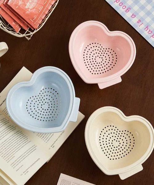 Made in I(メイドインアイ)の「Pastel Heart Colander(キッチンツール・レディース・ピンク/アイボリー/ブルー・FREE)」の10枚目の写真