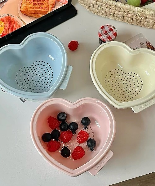 Made in I(メイドインアイ)の「Pastel Heart Colander(キッチンツール・レディース・ピンク/アイボリー/ブルー・FREE)」の17枚目の写真