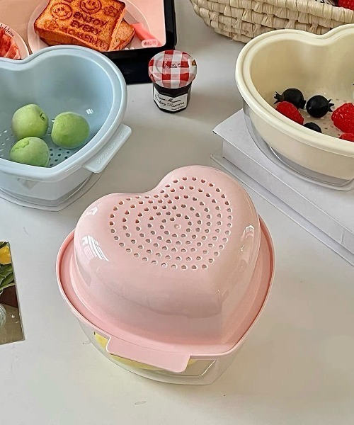 Made in I(メイドインアイ)の「Pastel Heart Colander(キッチンツール・レディース・ピンク/アイボリー/ブルー・FREE)」の19枚目の写真