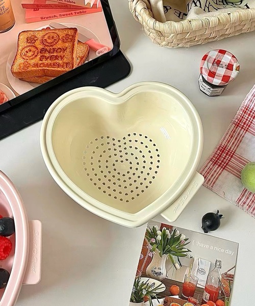 Made in I(メイドインアイ)の「Pastel Heart Colander(キッチンツール・レディース・ピンク/アイボリー/ブルー・FREE)」の18枚目の写真