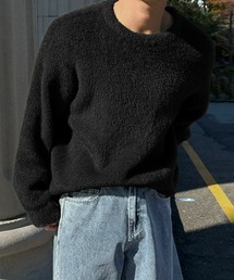 NOWLE（ノウル）の「【NOWLE】ファーライク クルーネック プルオーバー ニット（ニット/セーター）」