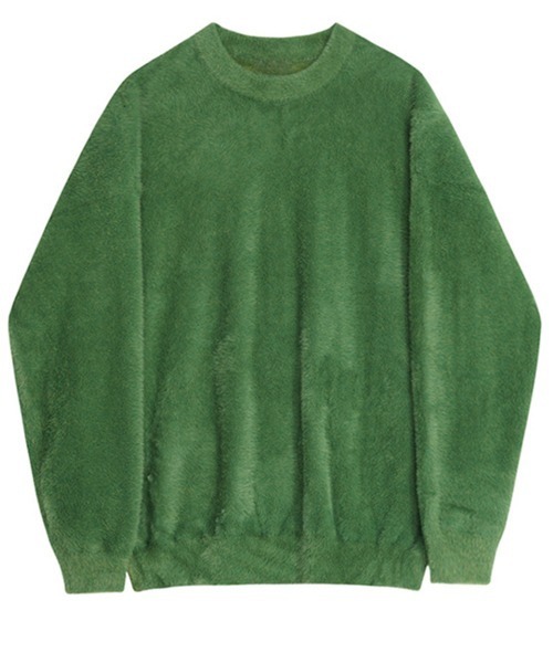 NOWLE（ノウル）の「【NOWLE】ファーライク クルーネック プルオーバー ニット（ニット/セーター・メンズ・ブラック/グレー/グリーン・MEDIUM/LARGE/X-LARGE）」の21枚目の写真