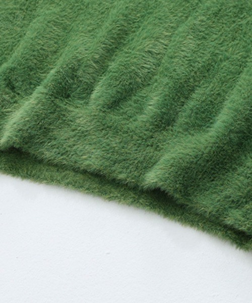 NOWLE（ノウル）の「【NOWLE】ファーライク クルーネック プルオーバー ニット（ニット/セーター・メンズ・ブラック/グレー/グリーン・MEDIUM/LARGE/X-LARGE）」の12枚目の写真