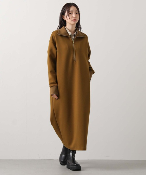 Gready Brilliant（グレディブリリアン）の「ハーフジップカットワンピ（ワンピース・レディース・トップグレー/キャメル・38）」の13枚目の写真