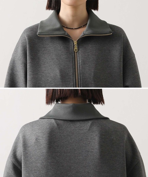 Gready Brilliant（グレディブリリアン）の「ハーフジップカットワンピ（ワンピース・レディース・トップグレー/キャメル・38）」の9枚目の写真