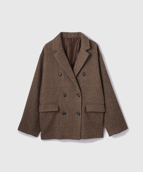 VICKY（ビッキー）の「ツィーディファインチェックジャコット（その他アウター・レディース・ブラウン/ブラウン系その他・M）」の3枚目の写真