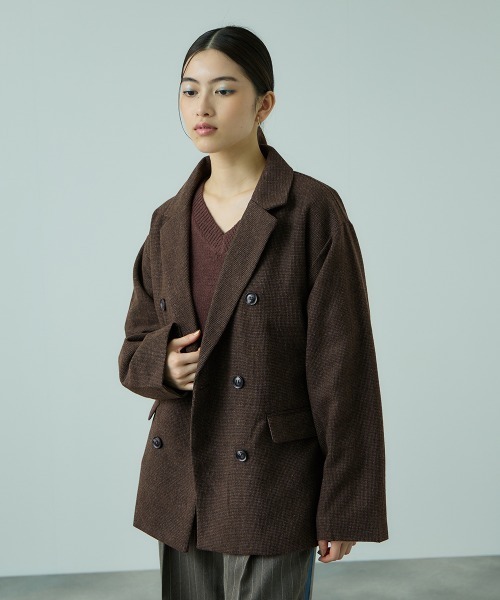 VICKY（ビッキー）の「ツィーディファインチェックジャコット（その他アウター・レディース・ブラウン/ブラウン系その他・M）」の15枚目の写真