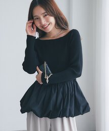 La boutique BonBon | ペプラムバルーンニット(ニット/セーター)
