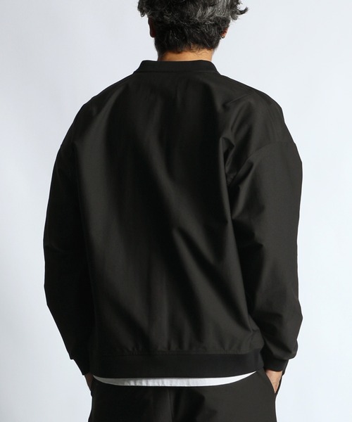 The DUFFER of ST.GEORGE（ザダファーオブセントジョージ）の「[360° THE CIRCLE STRETCH] BY WONDER SHAPE：セットアップ 軽量 ショートブルゾン（ブルゾン・メンズ・ブラック・MEDIUM/SMALL/X-LARGE/LARGE）」の5枚目の写真