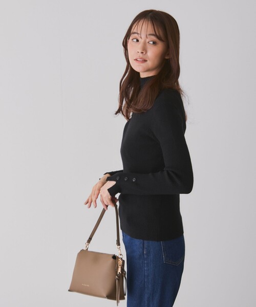 Jayro（ジャイロ）の「袖口ボタン付きニット（ニット/セーター・レディース・ホワイト系その他2/ブラック/ベージュ・M）」の8枚目の写真