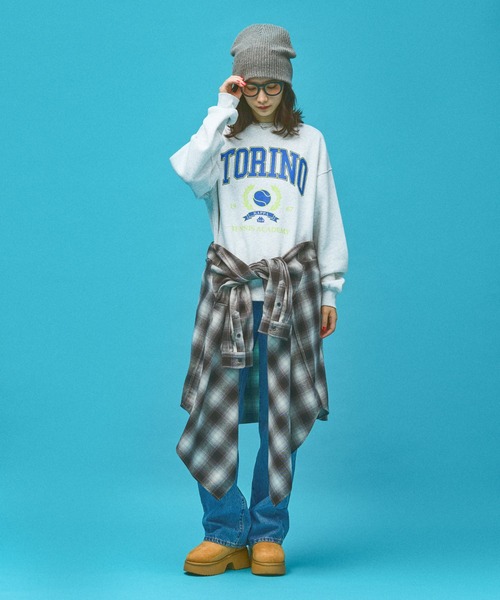 Kappa(カッパ)の「≪Kappa×and ST ウェルネスクラブ≫Tennis Clubデザインスウェット (ユニセックス)(スウェット・レディース・ブラック/ホワイト/グレー・LARGE/SMALL/MEDIUM)」の21枚目の写真
