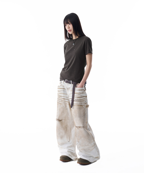 AAKAM（アーカム）の「Studded Sun Half Top (Dark Gray)（Tシャツ/カットソー・レディース・その他・1/2）」の5枚目の写真