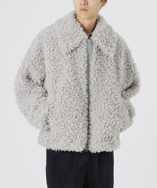 LOVELESS（ラブレス）の「【UNISEX】カルガンラムライクファーブルゾン（ブルゾン・メンズ・ブラック/ブラウン系その他5/ライトグレー・M/L）」の9枚目の写真