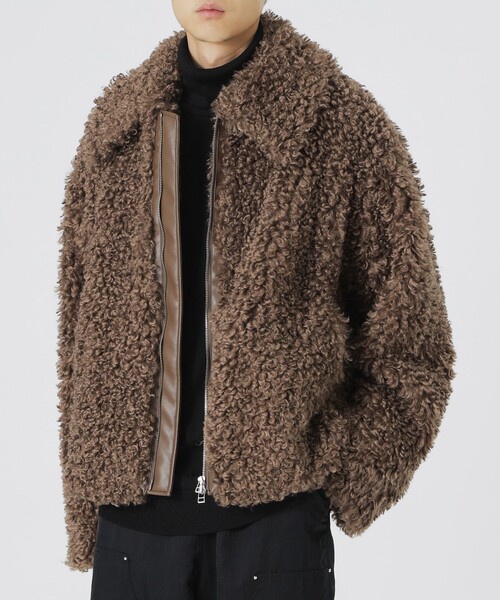 LOVELESS（ラブレス）の「【UNISEX】カルガンラムライクファーブルゾン（ブルゾン・メンズ・ブラック/ブラウン系その他5/ライトグレー・M/L）」の11枚目の写真