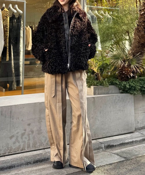 LOVELESS（ラブレス）の「【UNISEX】カルガンラムライクファーブルゾン（ブルゾン・メンズ・ブラック/ブラウン系その他5/ライトグレー・M/L）」の7枚目の写真