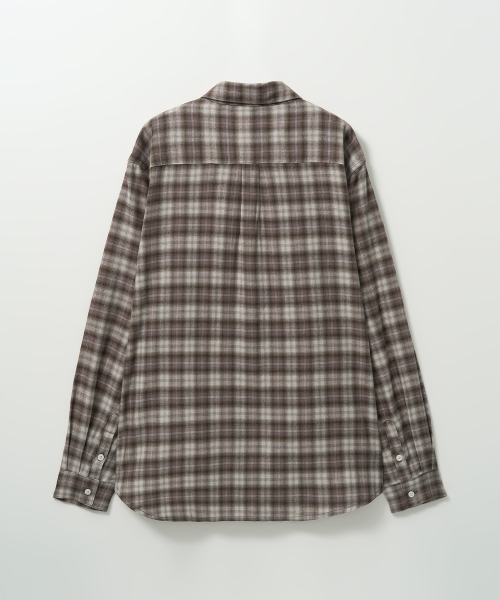 TOFFEE(トフィー)の「オンブレチェックシャツ (ブラウンパープル)(シャツ/ブラウス・メンズ・その他・MEDIUM/LARGE/X-LARGE)」の4枚目の写真