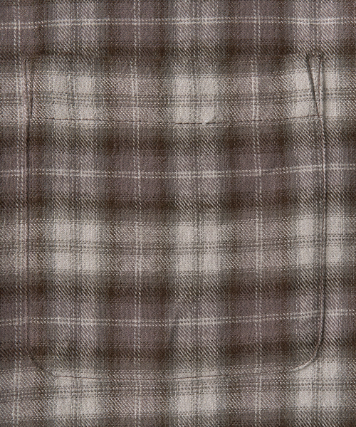 TOFFEE(トフィー)の「オンブレチェックシャツ (ブラウンパープル)(シャツ/ブラウス・メンズ・その他・MEDIUM/LARGE/X-LARGE)」の6枚目の写真