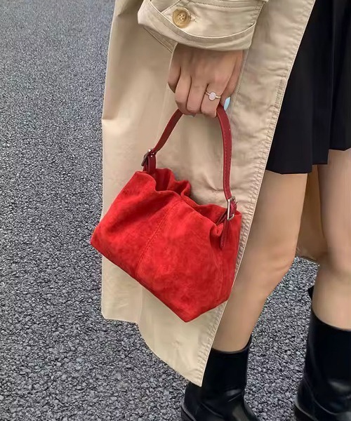 ammy.（エイミードット）の「【 ammy. / エイミードット 】 2way ギャザー ミニショルダーバッグ（ショルダーバッグ・レディース・イエロー/ダークブラウン/レッド・FREE）」の3枚目の写真
