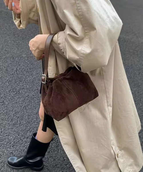 ammy.（エイミードット）の「【 ammy. / エイミードット 】 2way ギャザー ミニショルダーバッグ（ショルダーバッグ・レディース・イエロー/ダークブラウン/レッド・FREE）」の17枚目の写真