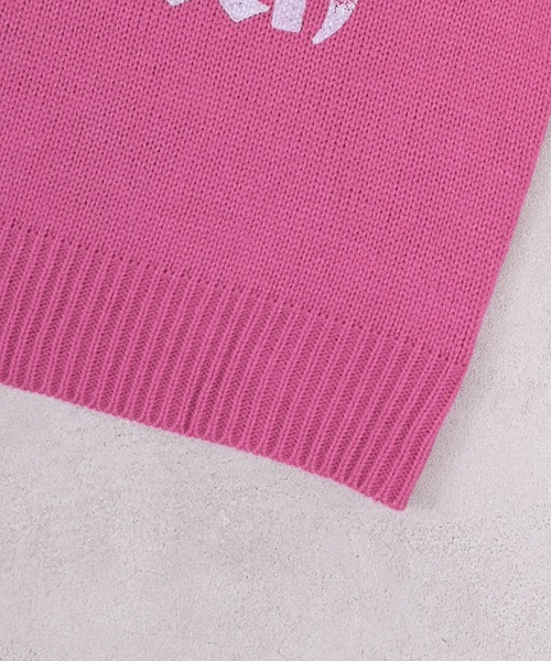 MARKEY'S（マーキーズ）の「クルーネックプリントセーター（ニット/セーター・キッズ・オフホワイト/ブルー/ピンク・S/M/L/LL）」の7枚目の写真