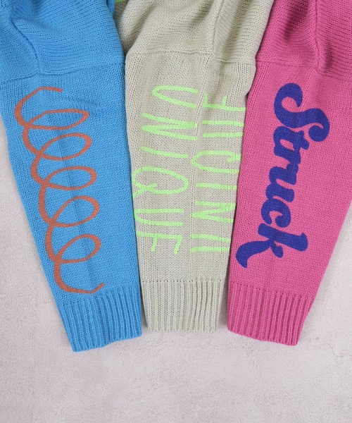 MARKEY'S（マーキーズ）の「クルーネックプリントセーター（ニット/セーター・キッズ・オフホワイト/ブルー/ピンク・S/M/L/LL）」の10枚目の写真