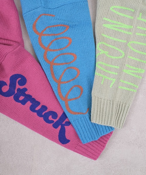 MARKEY'S（マーキーズ）の「クルーネックプリントセーター（ニット/セーター・キッズ・オフホワイト/ブルー/ピンク・S/M/L/LL）」の11枚目の写真